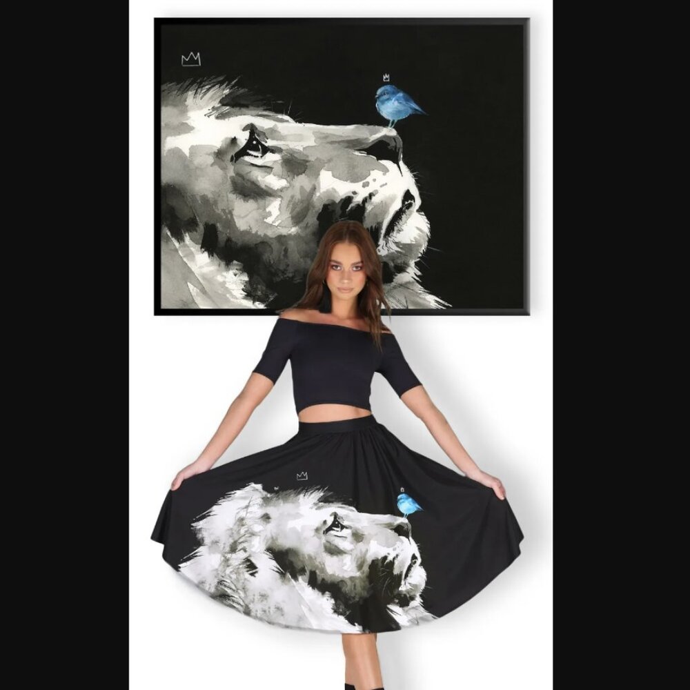 Blackmilk x Lora Zombie The King and The Princess Pocket Midi Skirt